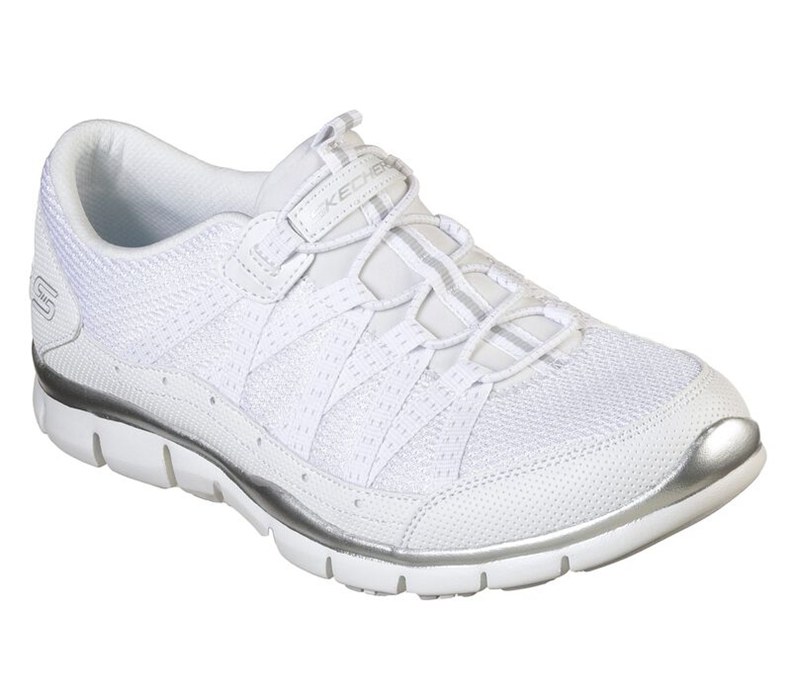 Skechers Dam Vita/Silver Slip On - Gratis - Strolling - Sverige (QZFSW-6057)